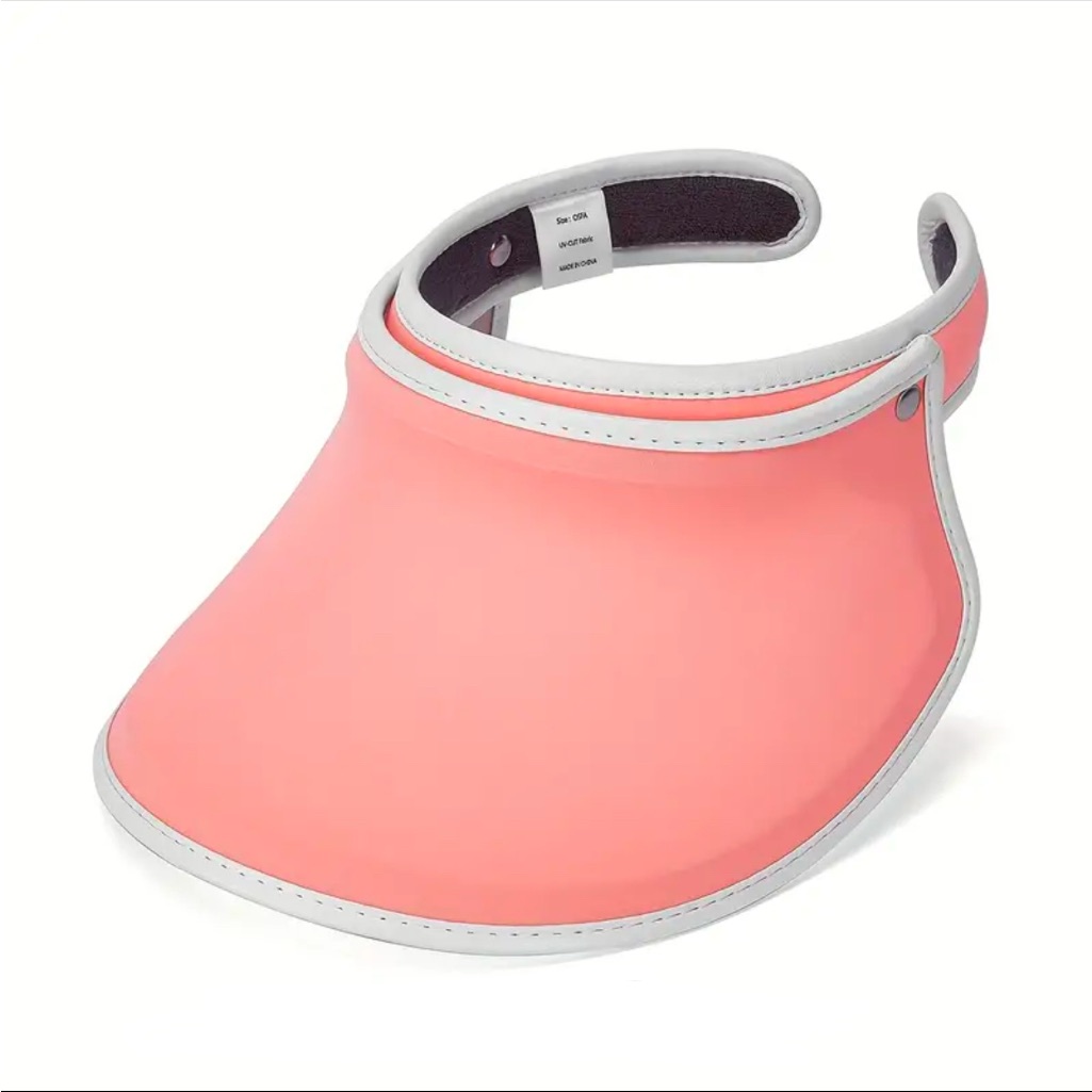 Nwt Uv Protection Summer Tennis Sport Sun Visor Hat Neon Orange One Size